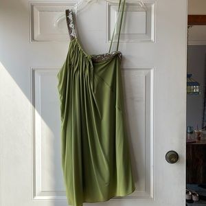 Bcbg Max Azria Green one shoulder mini Dress